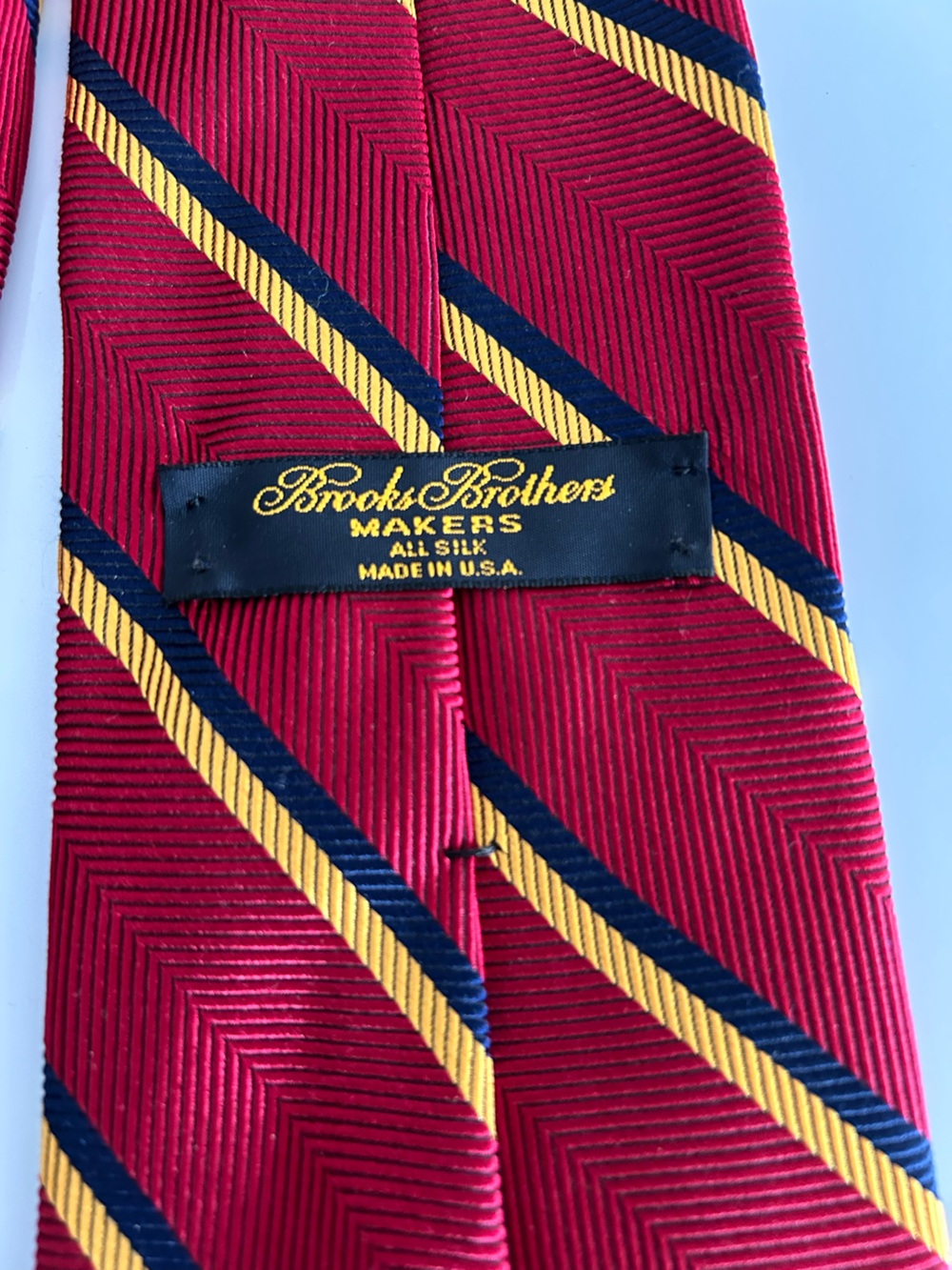 Brooks Brothers Makers Silk Made in USA Striped Tie - Picture 3 of 4